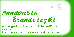 annamaria brandeiszki business card